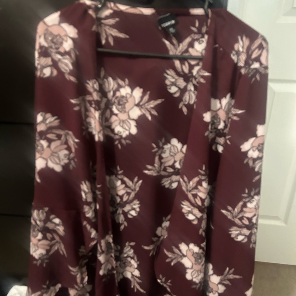 torrid Light floral blouse! This is perfect for the fall!